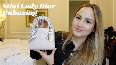 mini lady dior unboxing|Unboxing Mini Lady Dior .